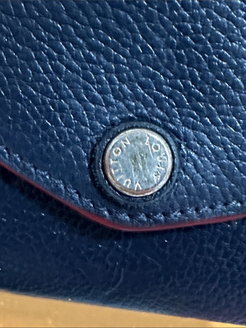Louis Vuitton Navy Blue Emprente Leather Wallet - Picture 7 of 15